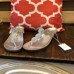 A. Giannetti Rhinestone Sandals 9